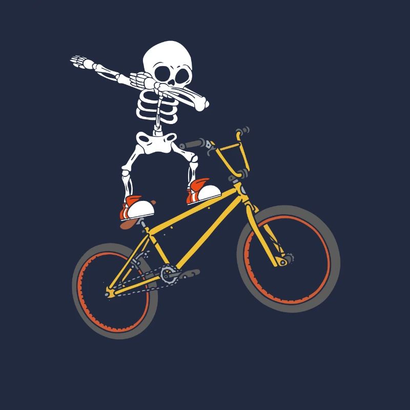 Dabbing Squelette BMX