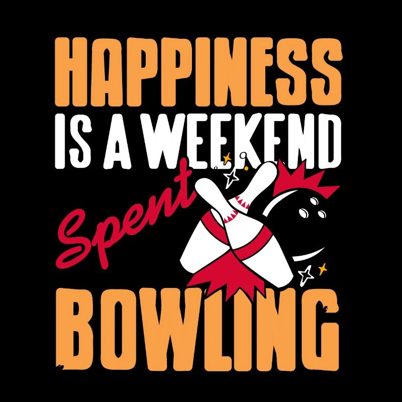 Happiness Is A Weekend Spent Bowling Funny Tee