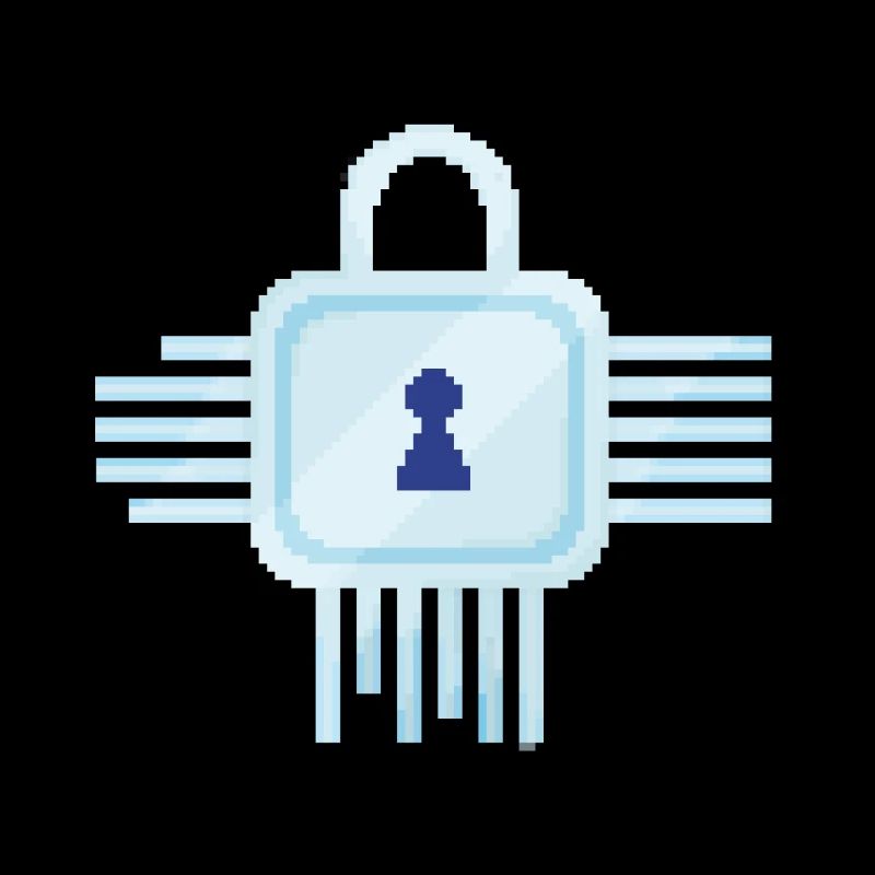 Serrure informatique Retro Pixel