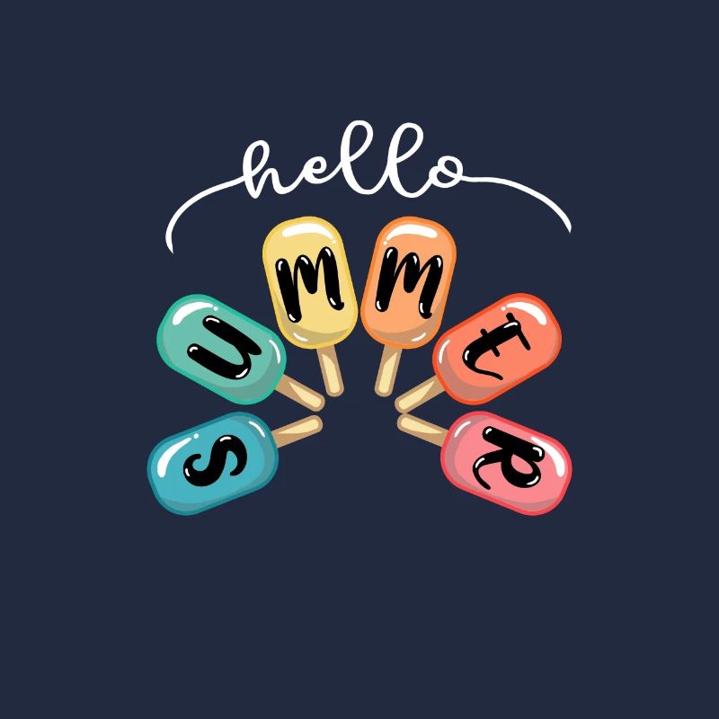 Hello Summer Eiscreme Eis Essen Sommen Eisdiele