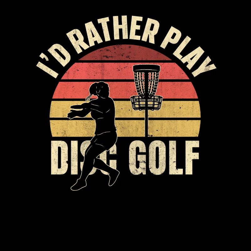 Retro Sunset Je préfère jouer au Disc Golf