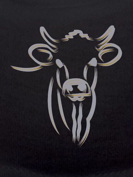 SILVER COW SILHOUETTE, MINIMAL