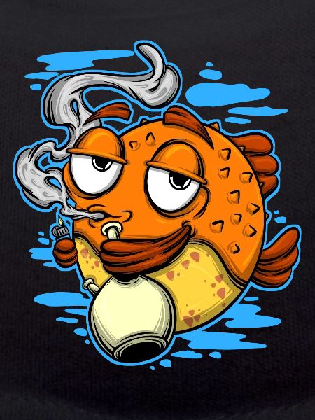 Unkraut rauchender Kugelfisch