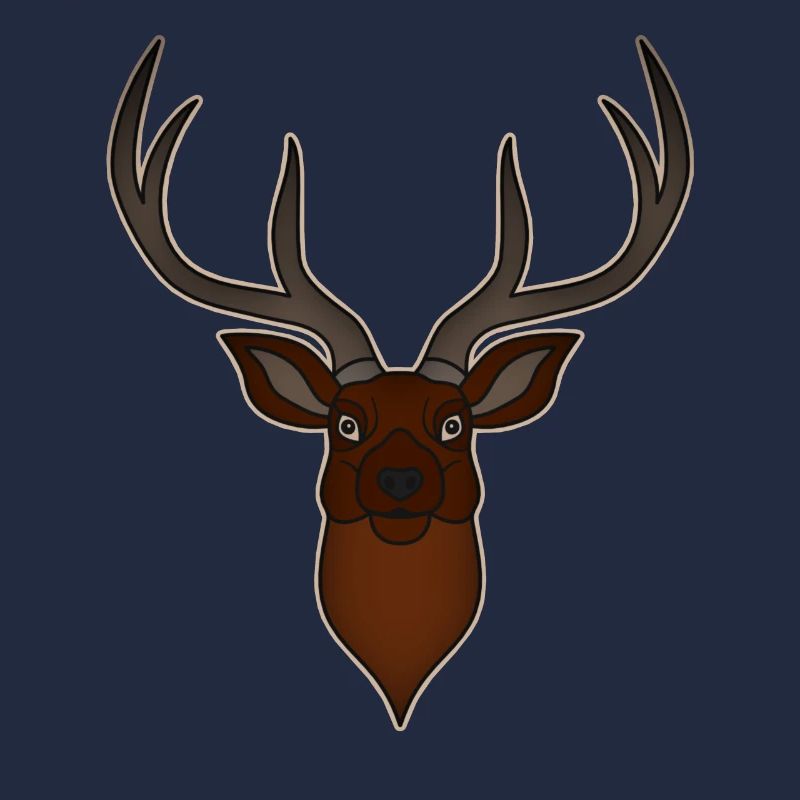 Rothirsch Geweih mit Hirschgeweih