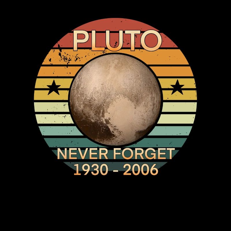 N’oubliez jamais Pluto Retro Style Funny Space,