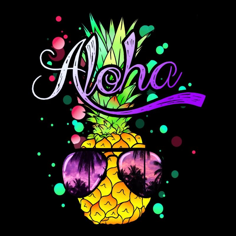 Aloha coole Ananas mit Sonnenbrille