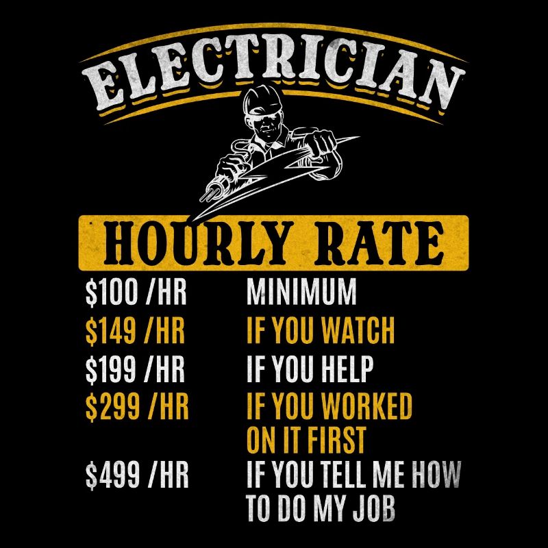 Hourly rate for electrical engineer electrician -