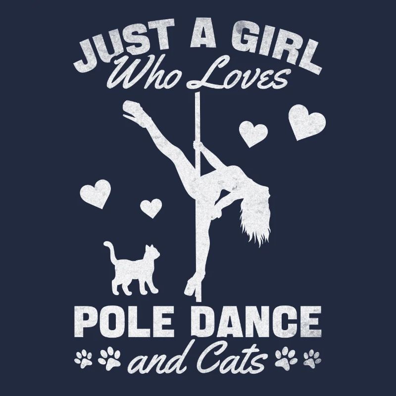 Nur ein Mädchen, das Pole Dance und Katzen liebt