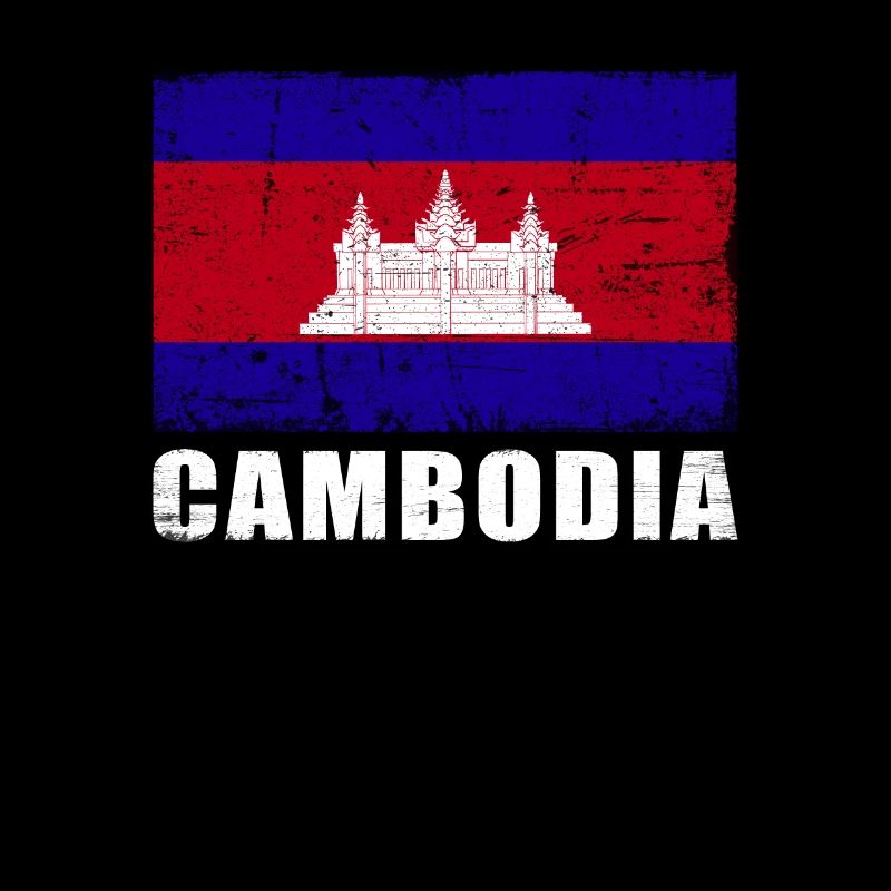 Cambodia Flag Grunge Cambodia Flag