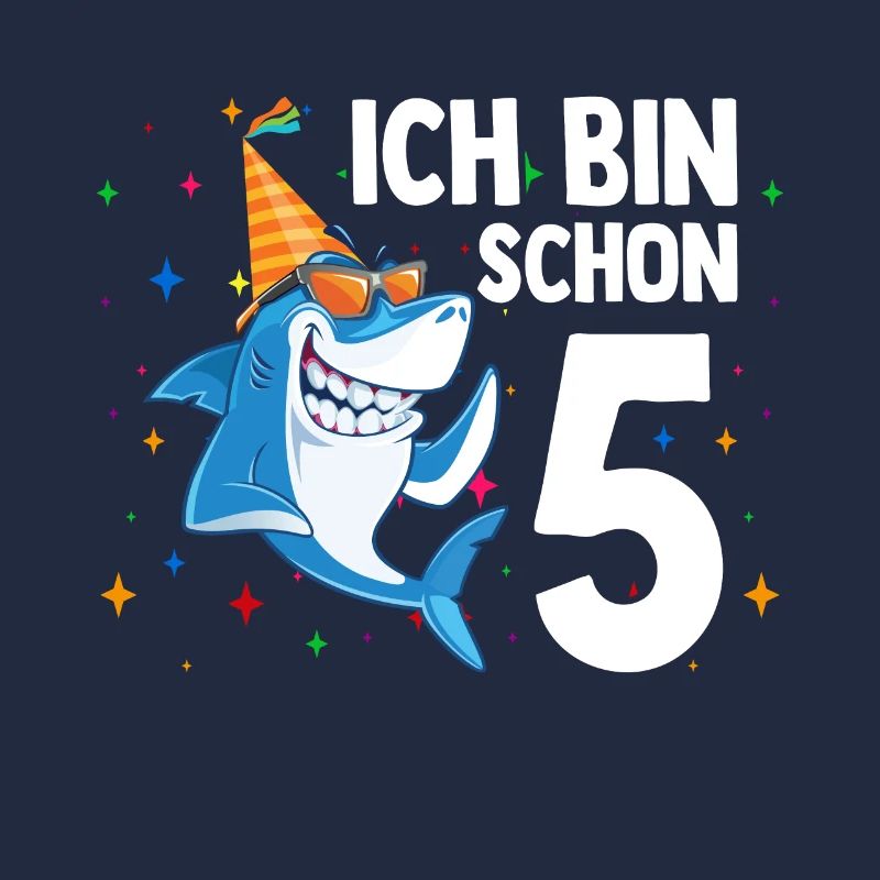 Ich bin schon 5. Kindergeburtstag Hai