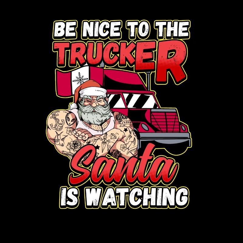 Conception de Noël de Noël pour un chauffeur de camion