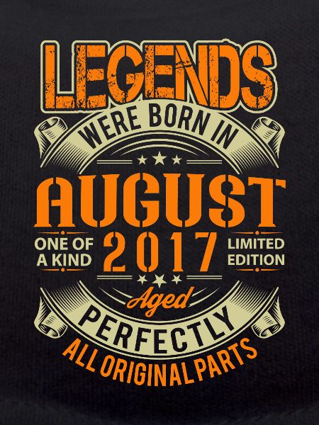 Légende d’anniversaire d’août 2017