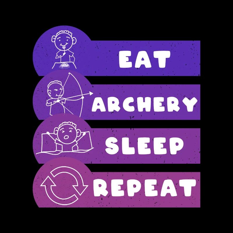 Manger tir à l’arc Dormir Répéter