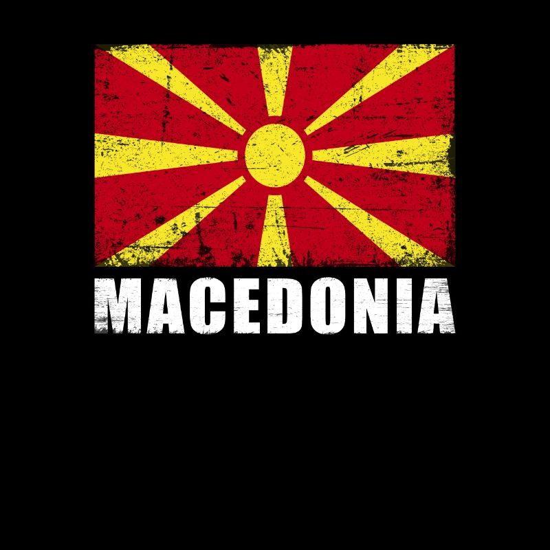 Drapeau de la Macédoine Grunge Drapeau de la Macédoine