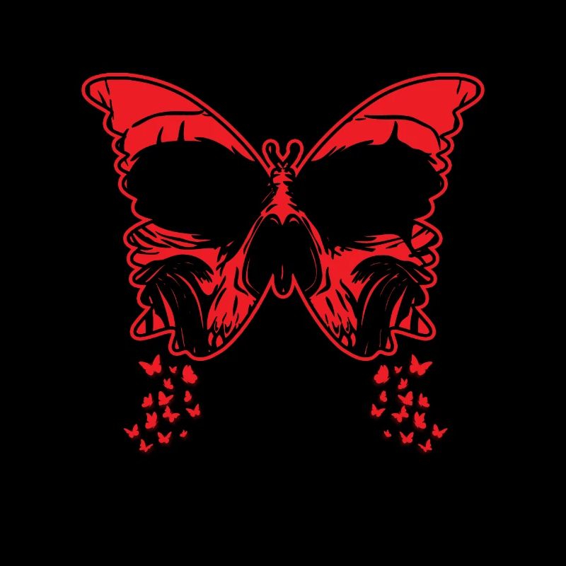 Squelette d’os du crâne de papillon gothique
