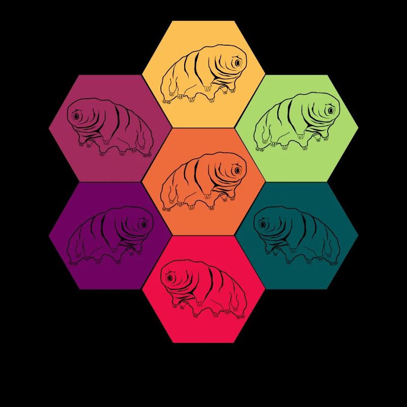 Tardigrade Bärtierchen Retro Wasserbär