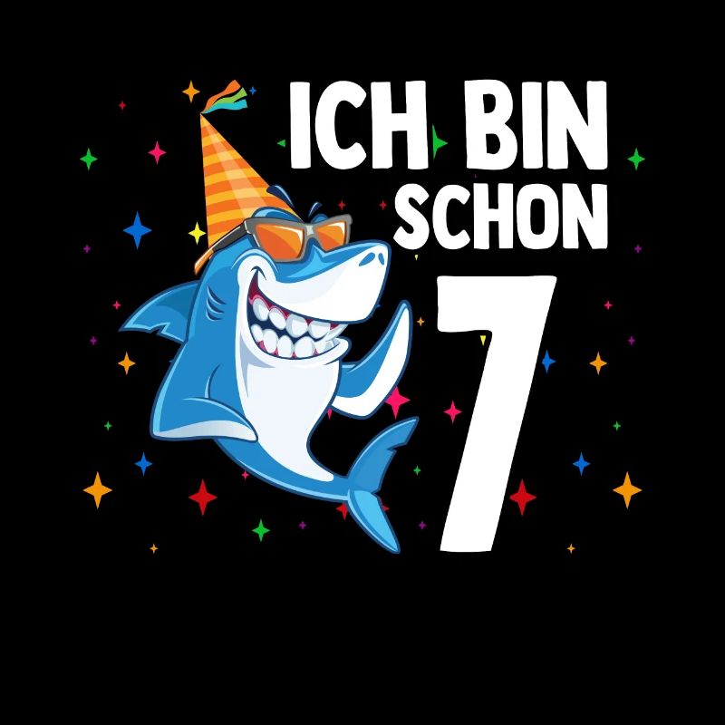 Ich bin schon 7. Kindergeburtstag Hai