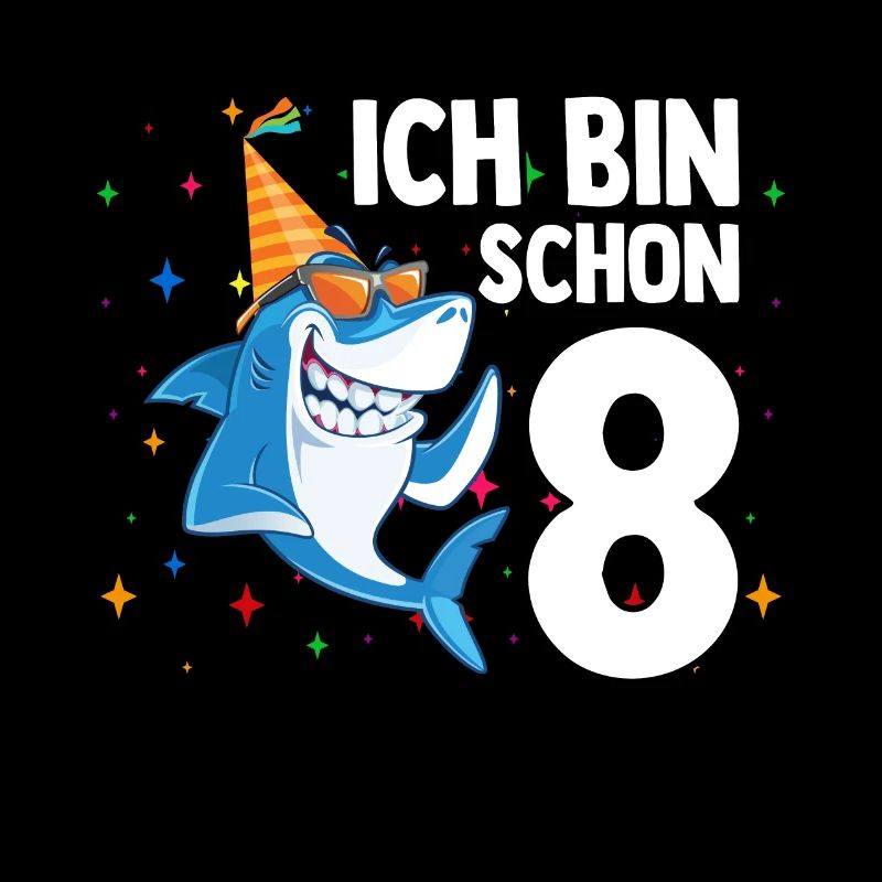 Ich bin schon 8. Kindergeburtstag Hai
