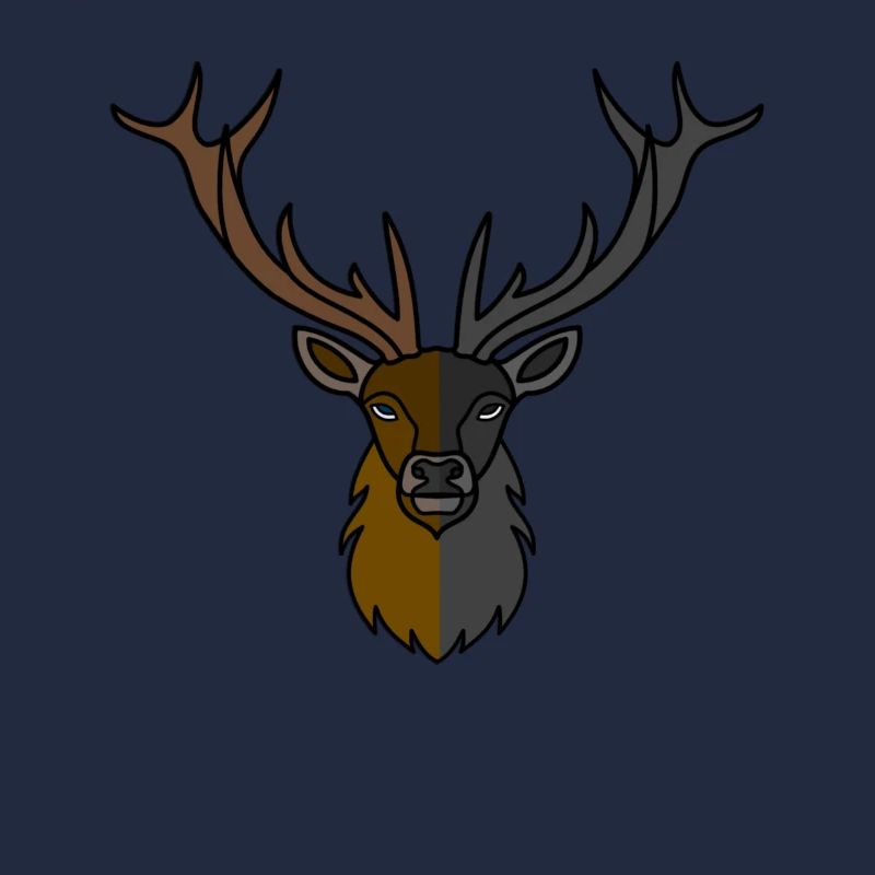 Rothirsch Geweih mit Hirschgeweih