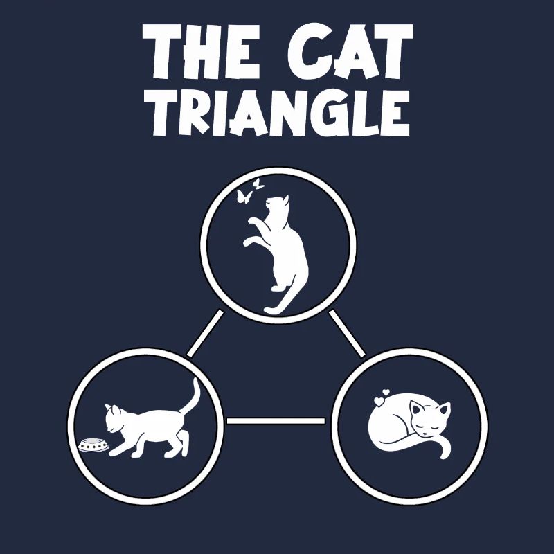 Cats Triangle Drôle de chat Propriétaire Cadeau