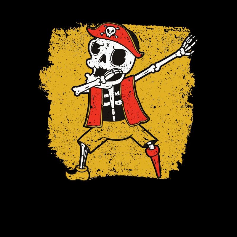 Halloween Dabbing Pirate Squelette Drôle Dab Danse