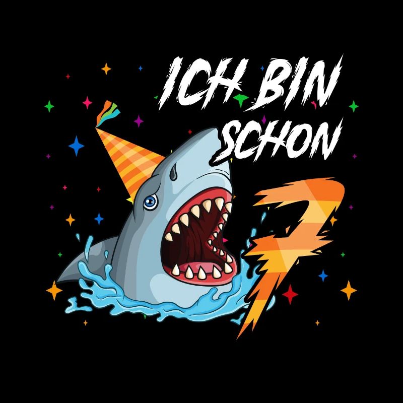 Ich bin schon 7. Kindergeburtstag Hai