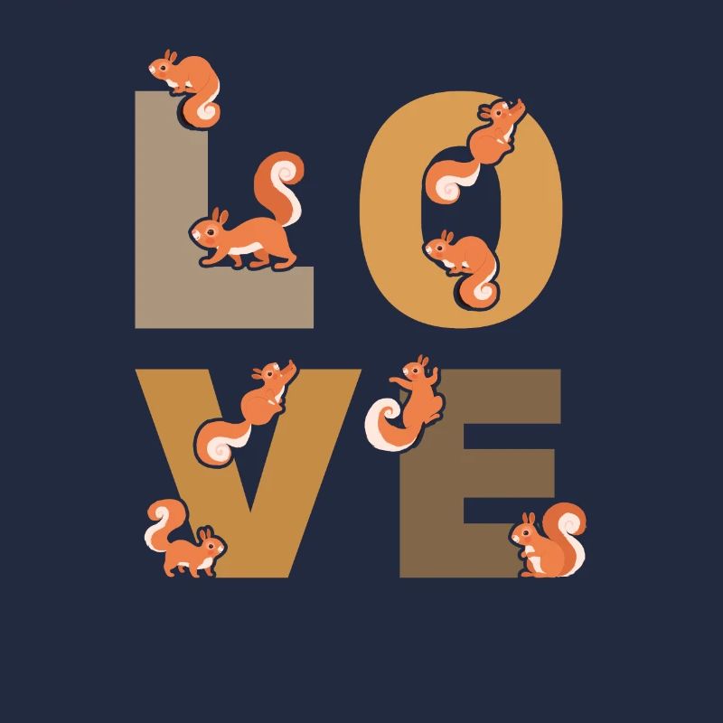 Eichhörnchen LOVE Eichhörnchen Netter Eichhörn