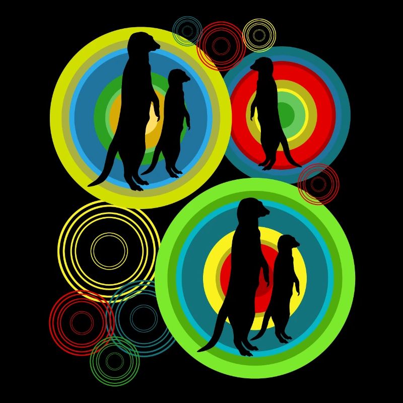 Erdmännchen Bilder Retro Meerkats