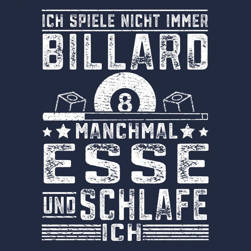 Billard Essen Schlafen Billardspieler Geschenk