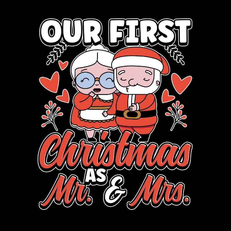 Conception de Noël de mariage pour un couple marié