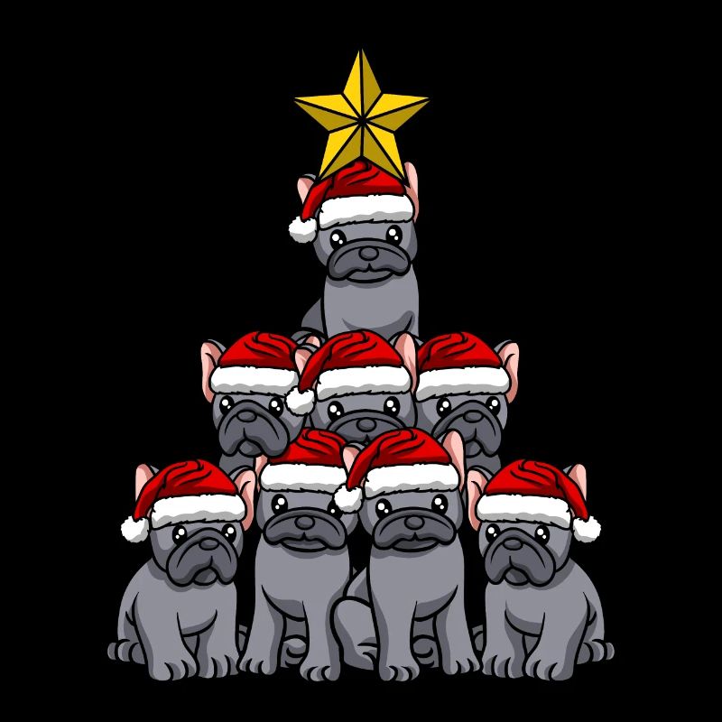 Frenchie Weihnachtsbaum
