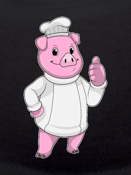 Pig Chef Chef Hat Cooking