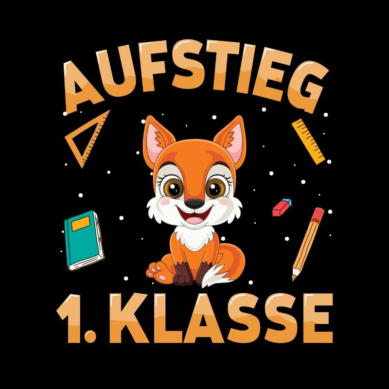 Aufstieg 1. Klasse Fuchs Schulkind Schulstart