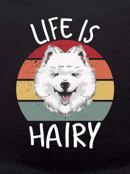 Conception de chien poilu