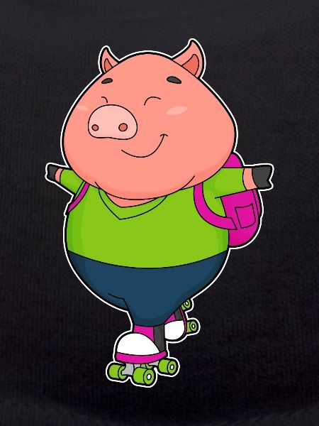 Pig Roller Skating Roller Skates