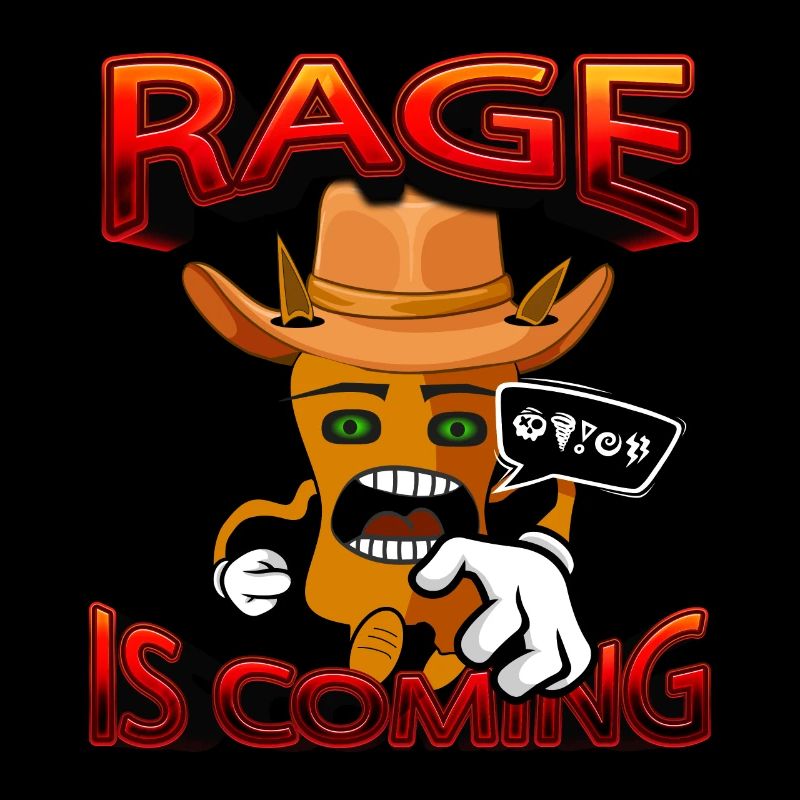Rage is coming - cute comic monster