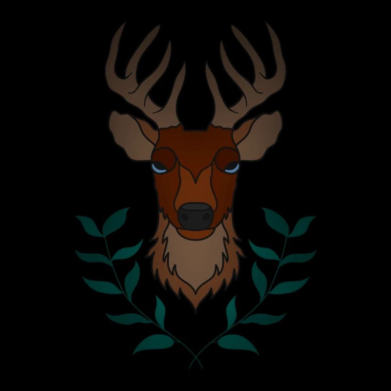 Rothirsch Geweih mit Hirschgeweih