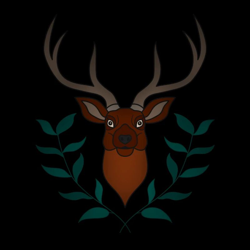 Rothirsch Geweih mit Hirschgeweih