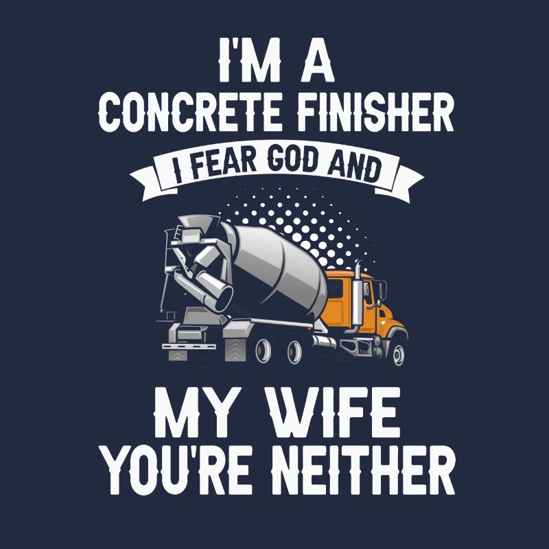 Concrete builder design for construction workers and construction site