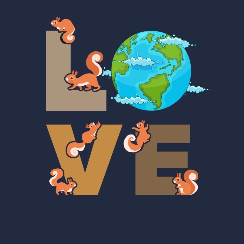 Eichhörnchen Love Squirrel Süße Eichhörnchen