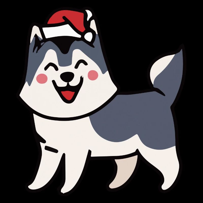 Husky-Weihnachtsmann Hund Malamute
