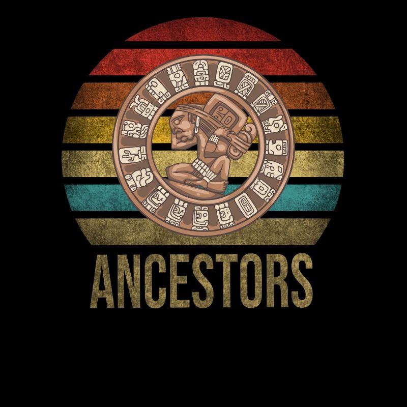 Calendrier Maya Itzamna Rétro Coucher de soleil