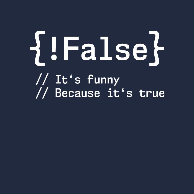False It's Funny Because It's True Programmierer