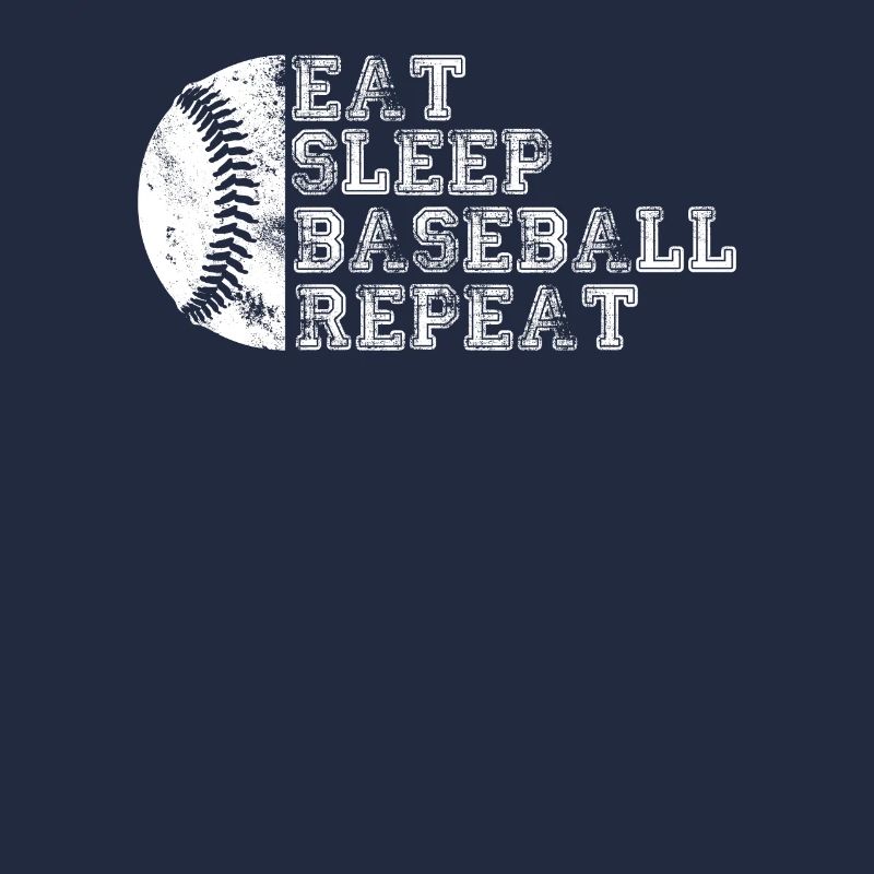 Eat Sleep Baseball Repeat Baseball Player Funny
