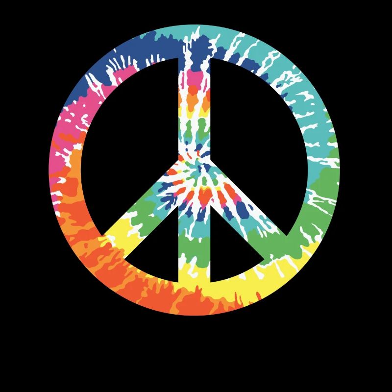 Peace Peacezeichen Flower Power Hippie Blumen bunt