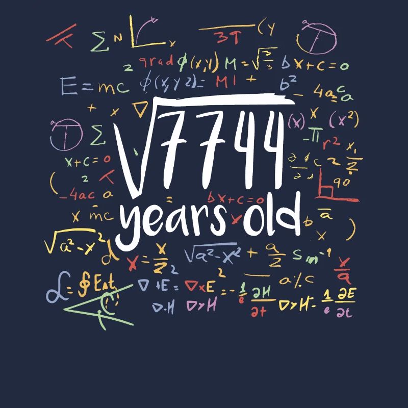 Square Root of 7744 Math Nerd 88th Birthday