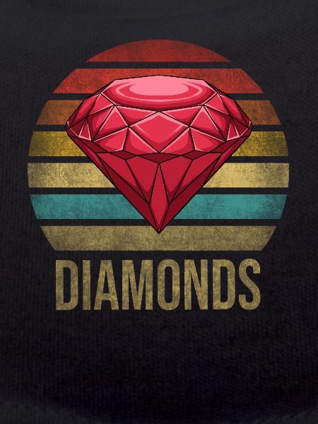 Ruby Gemstone Retro Sunset