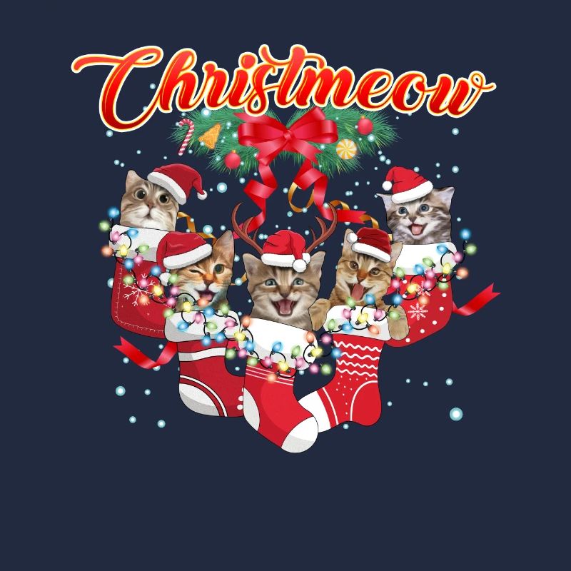 Joyeux Noël 2022 Cute Cat Faces Noël