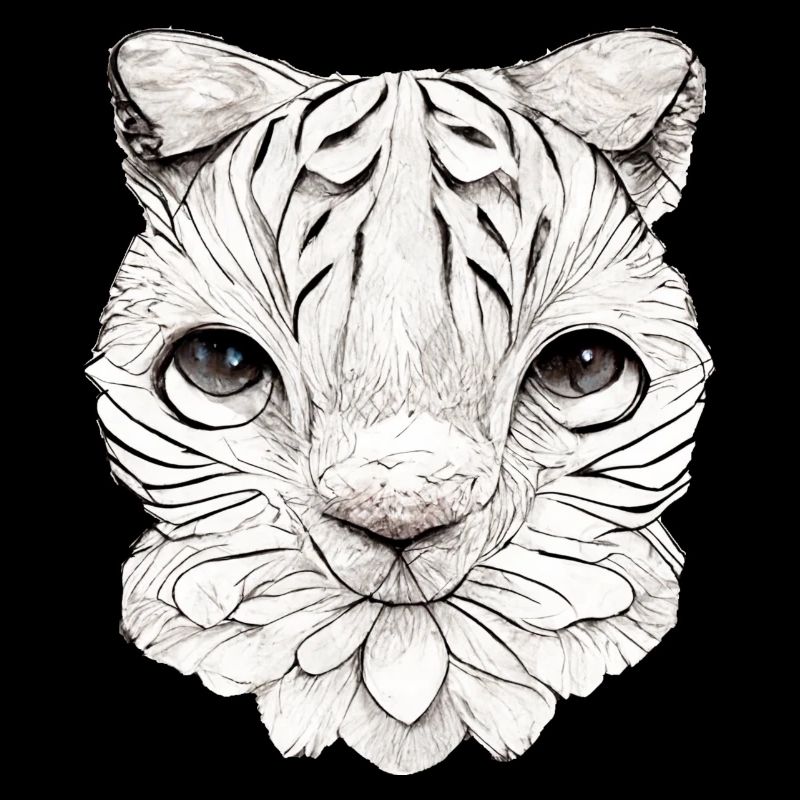 Kleine Katze im Comic Style