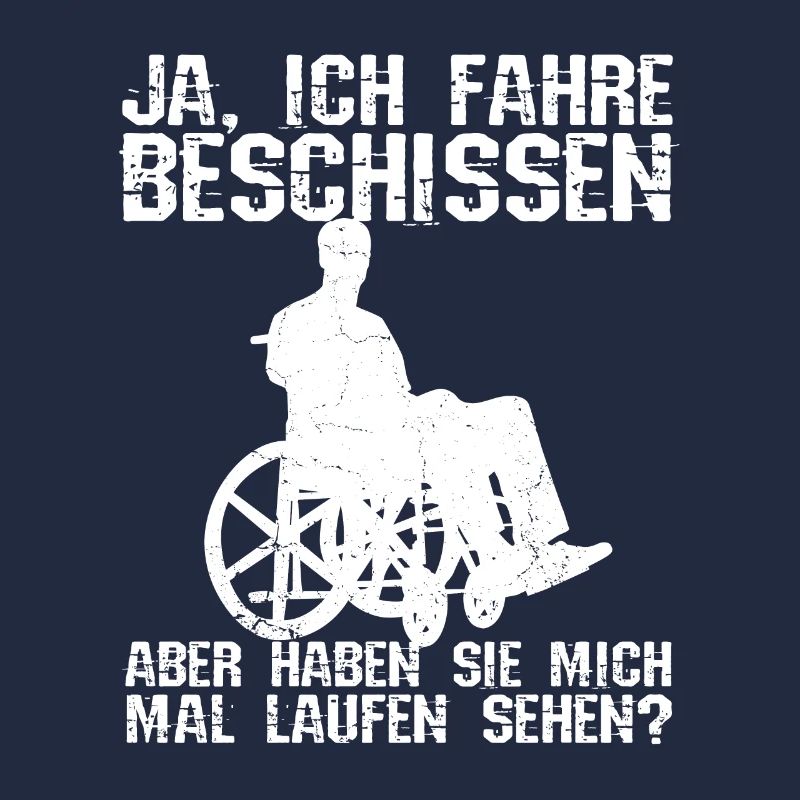 Rollstuhlfahrer Rollstuhl Spruch Geschenkidee Roll